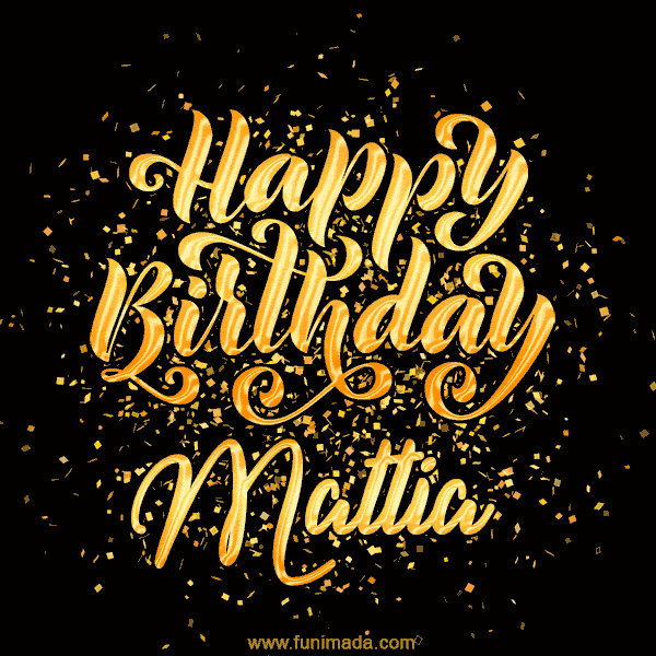 Happy Birthday Card for Mattia - Download GIF and Send for Free