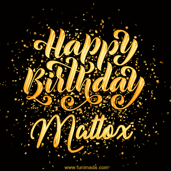 Happy Birthday Card for Mattox - Download GIF and Send for Free
