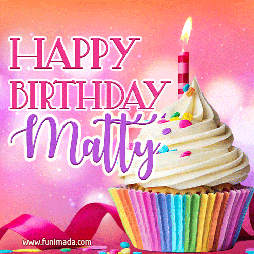 Happy Birthday Matty - Lovely Animated GIF