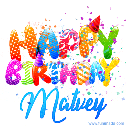 Happy Birthday Matvey - Creative Personalized GIF With Name