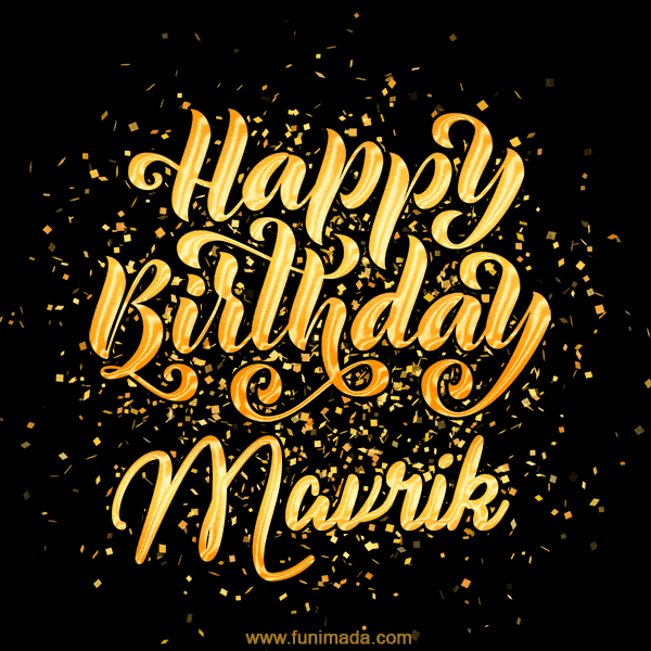 Happy Birthday Card for Mavrik - Download GIF and Send for Free