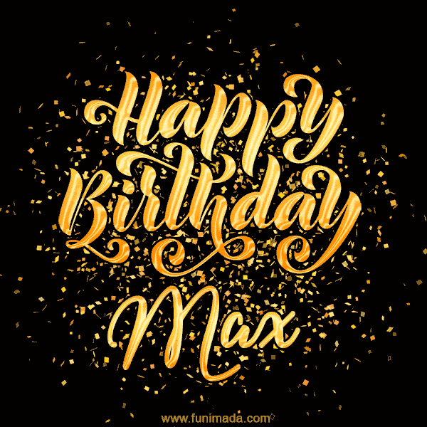 Happy Birthday Card for Max - Download GIF and Send for Free