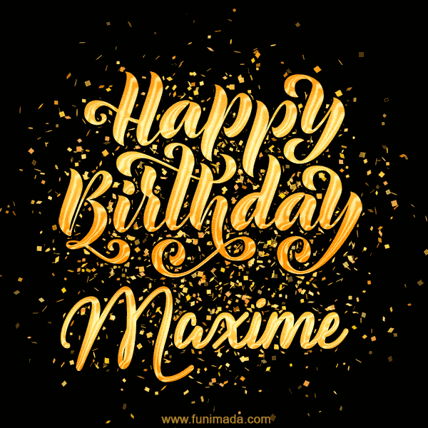 Happy Birthday Card for Maxime - Download GIF and Send for Free