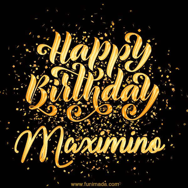 Happy Birthday Card for Maximino - Download GIF and Send for Free