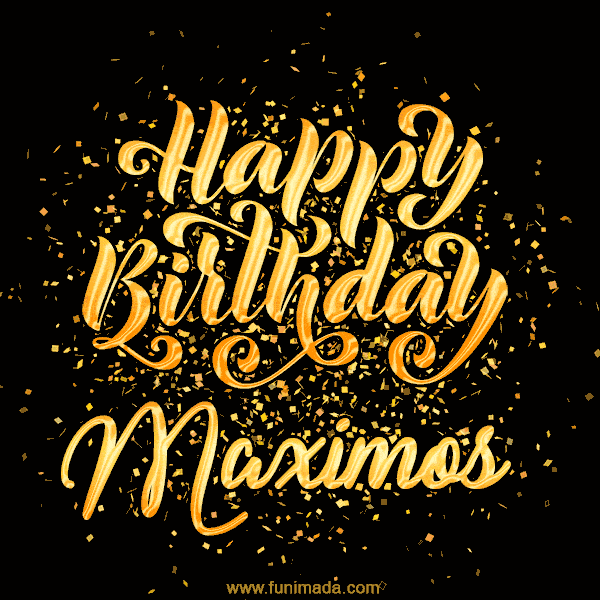 Happy Birthday Card for Maximos - Download GIF and Send for Free