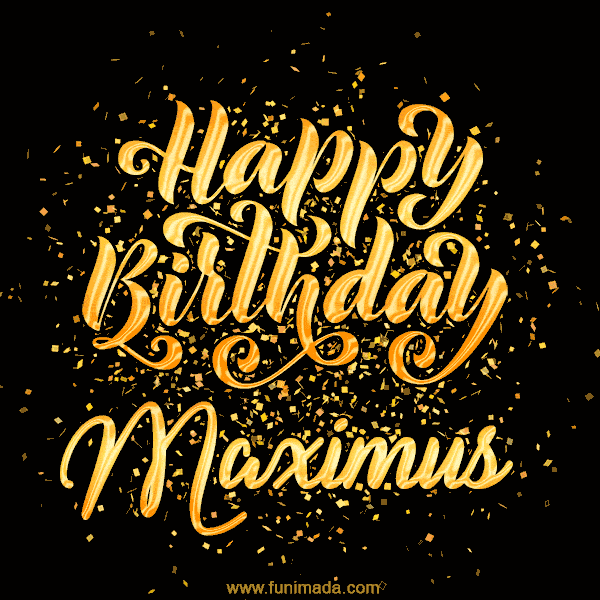 Happy Birthday Card for Maximus - Download GIF and Send for Free