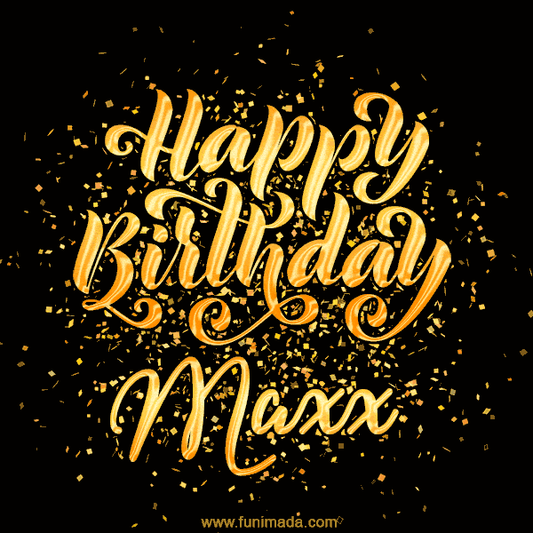 Happy Birthday Card for Maxx - Download GIF and Send for Free