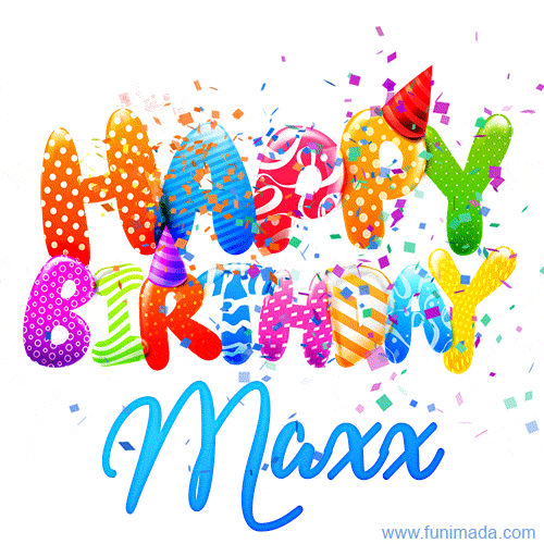 Happy Birthday Maxx - Creative Personalized GIF With Name