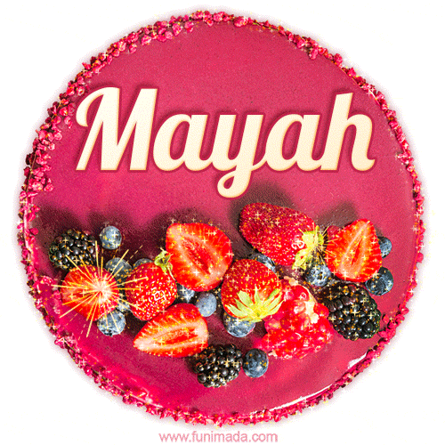 Happy Birthday Cake with Name Mayah - Free Download
