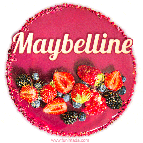 Happy Birthday Cake with Name Maybelline - Free Download