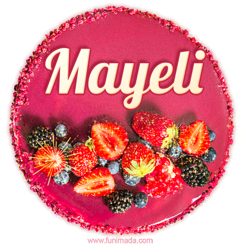 Happy Birthday Cake with Name Mayeli - Free Download