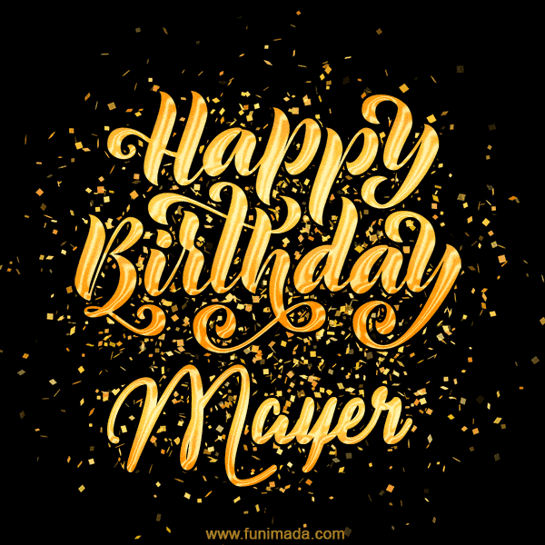 Happy Birthday Card for Mayer - Download GIF and Send for Free