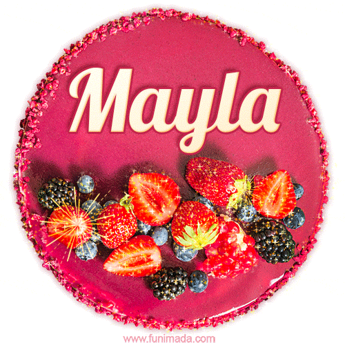 Happy Birthday Cake with Name Mayla - Free Download