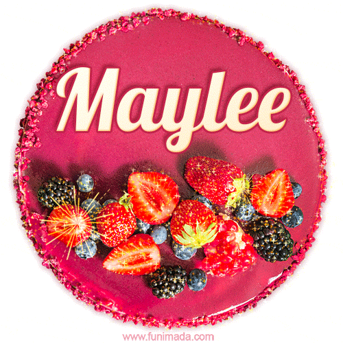 Happy Birthday Cake with Name Maylee - Free Download
