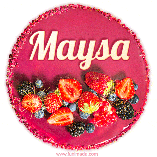 Happy Birthday Cake with Name Maysa - Free Download