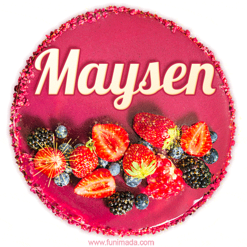 Happy Birthday Cake with Name Maysen - Free Download