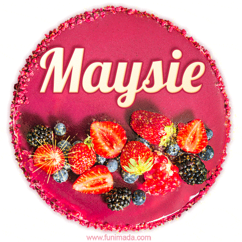 Happy Birthday Cake with Name Maysie - Free Download