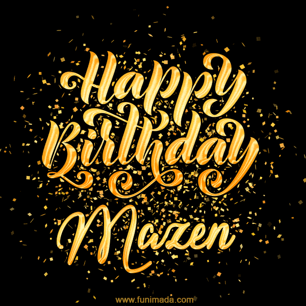 Happy Birthday Card for Mazen - Download GIF and Send for Free