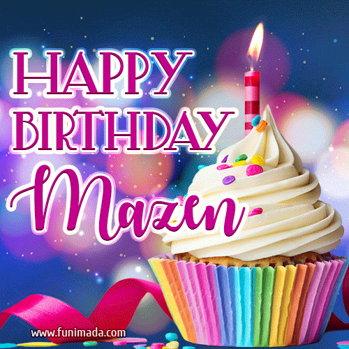 Happy Birthday Mazen - Lovely Animated GIF