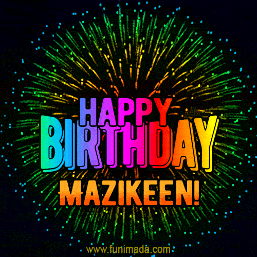 New Bursting with Colors Happy Birthday Mazikeen GIF and Video with Music