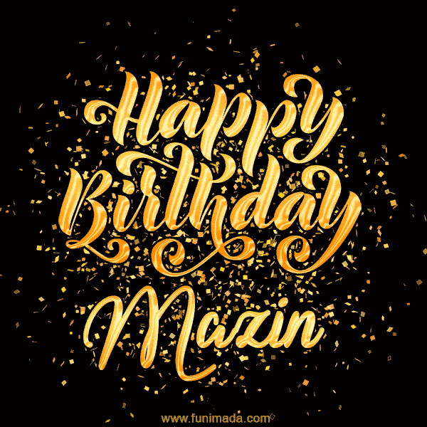 Happy Birthday Card for Mazin - Download GIF and Send for Free