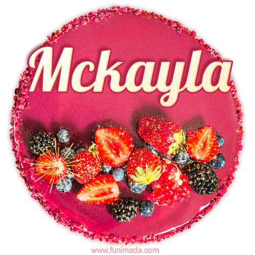 Happy Birthday Cake with Name Mckayla - Free Download