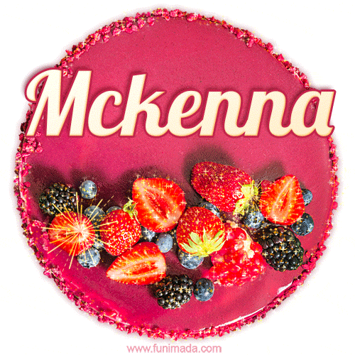 Happy Birthday Cake with Name Mckenna - Free Download