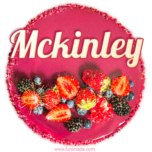 Happy Birthday Cake with Name Mckinley - Free Download
