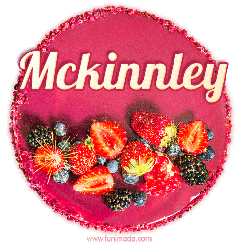 Happy Birthday Cake with Name Mckinnley - Free Download