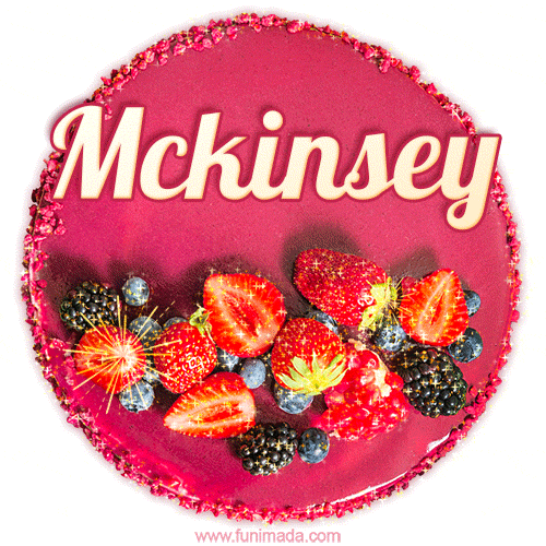 Happy Birthday Cake with Name Mckinsey - Free Download