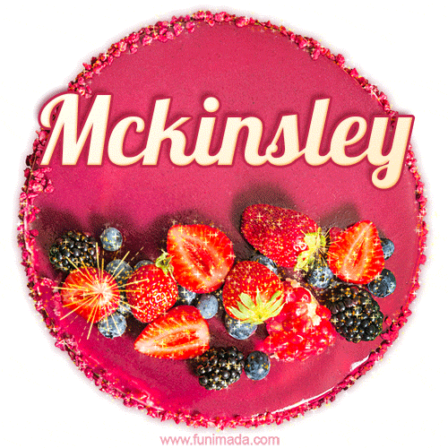 Happy Birthday Cake with Name Mckinsley - Free Download