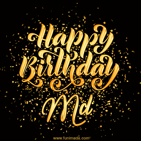 Happy Birthday Card for Md - Download GIF and Send for Free