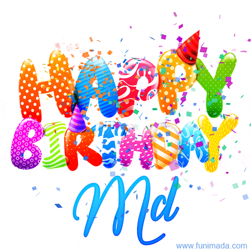Happy Birthday Md - Creative Personalized GIF With Name