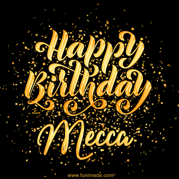 Happy Birthday Card for Mecca - Download GIF and Send for Free