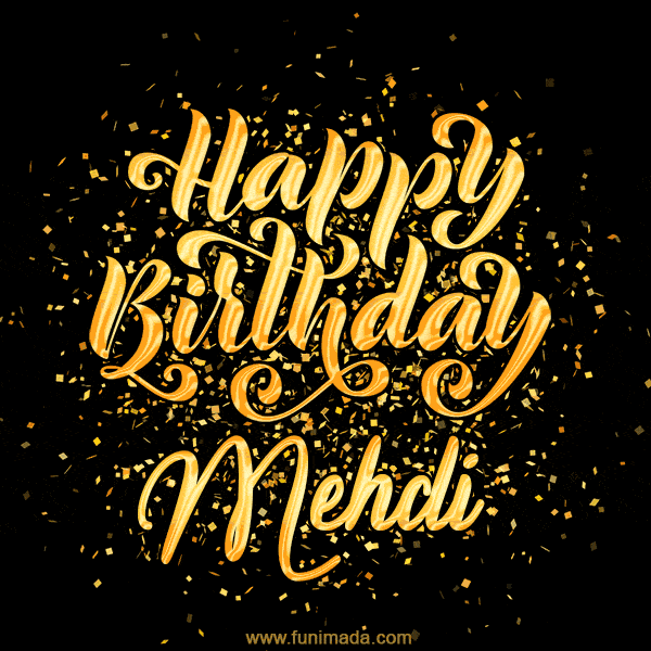 Happy Birthday Card for Mehdi - Download GIF and Send for Free
