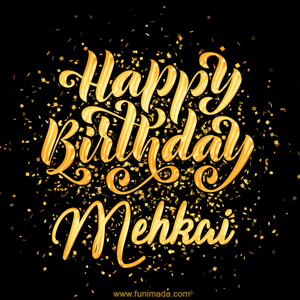 Happy Birthday Card for Mehkai - Download GIF and Send for Free