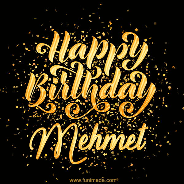 Happy Birthday Card for Mehmet - Download GIF and Send for Free