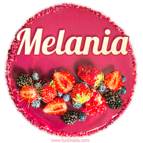Happy Birthday Cake with Name Melania - Free Download