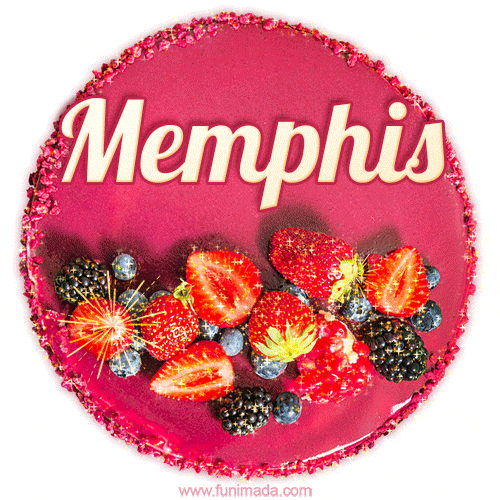 Happy Birthday Cake with Name Memphis - Free Download