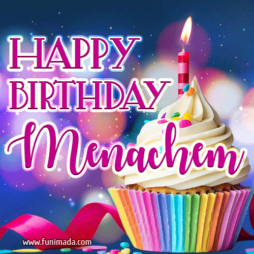 Happy Birthday Menachem - Lovely Animated GIF