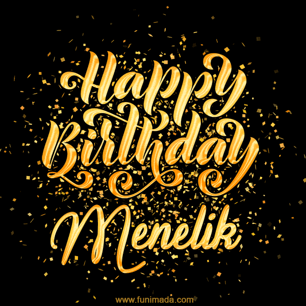Happy Birthday Card for Menelik - Download GIF and Send for Free