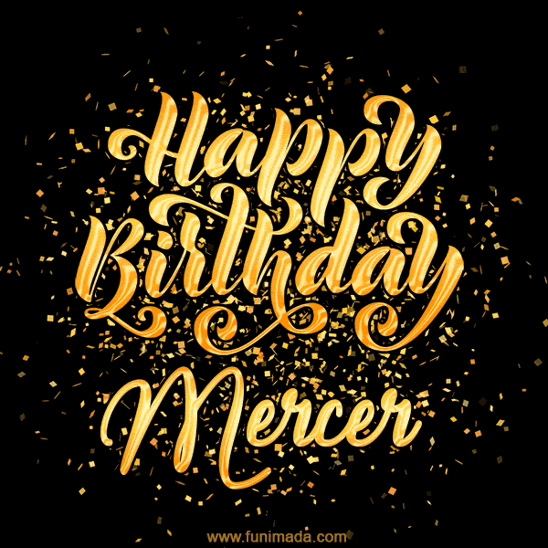 Happy Birthday Card for Mercer - Download GIF and Send for Free