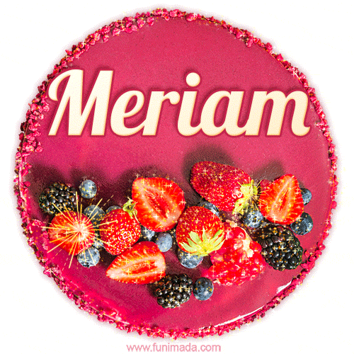 Happy Birthday Cake with Name Meriam - Free Download