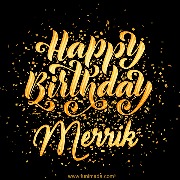 Happy Birthday Card for Merrik - Download GIF and Send for Free