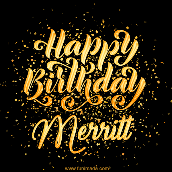 Happy Birthday Card for Merritt - Download GIF and Send for Free