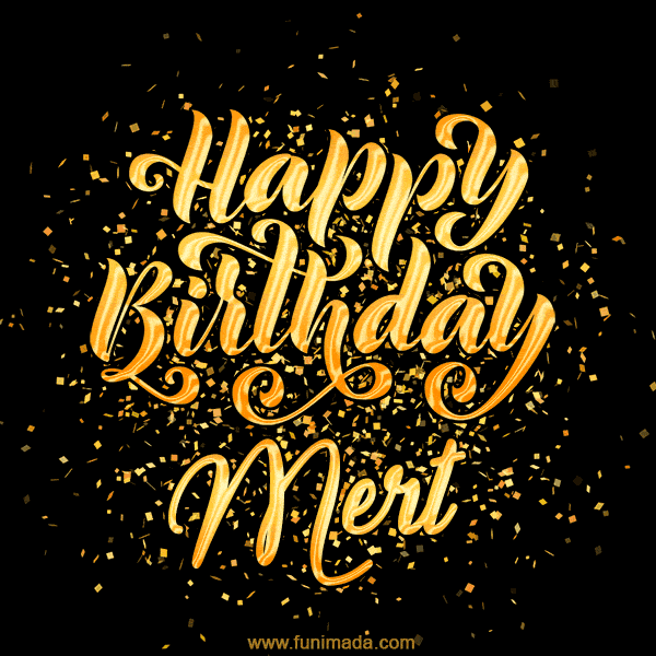 Happy Birthday Card for Mert - Download GIF and Send for Free