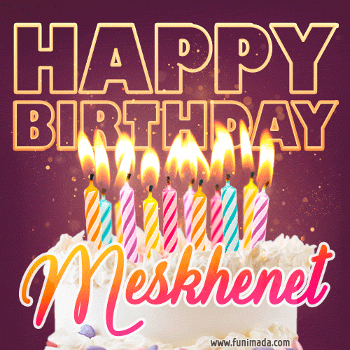 Meskhenet - Animated Happy Birthday Cake GIF Image for WhatsApp