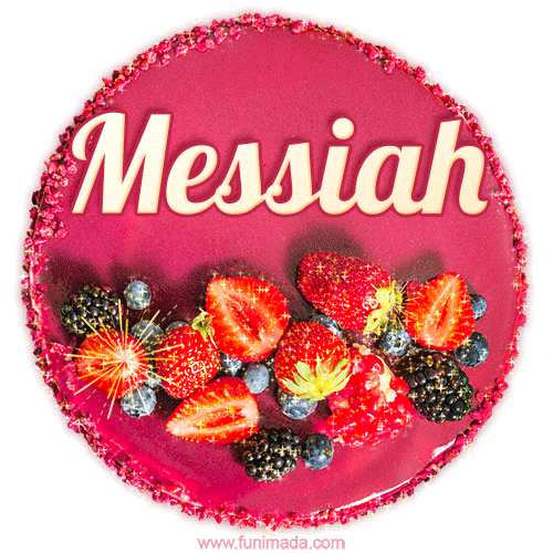 Happy Birthday Cake with Name Messiah - Free Download