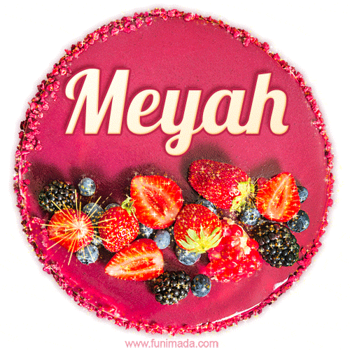 Happy Birthday Cake with Name Meyah - Free Download