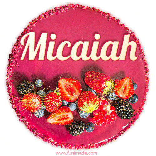 Happy Birthday Cake with Name Micaiah - Free Download